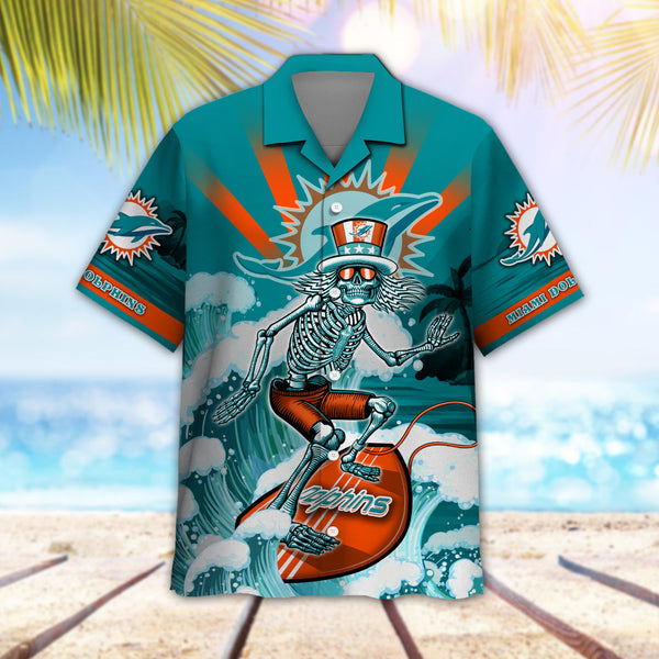 Miami Dolphins 2 (30) Personalized Hawaiian Button down shirt