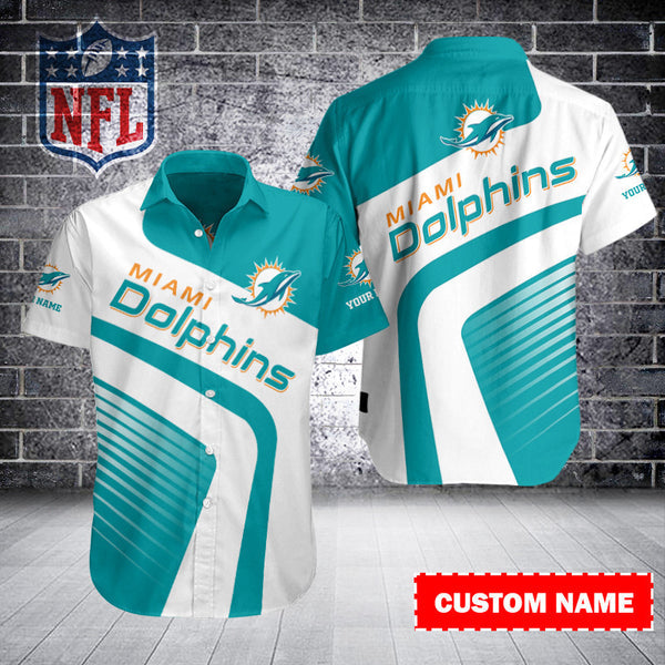 Miami Dolphins 2 (51) Personalized Hawaiian Button down shirt