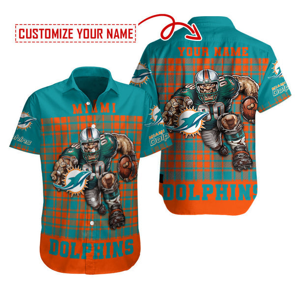 Miami Dolphins 2(53) Personalized Hawaiian Button down shirt