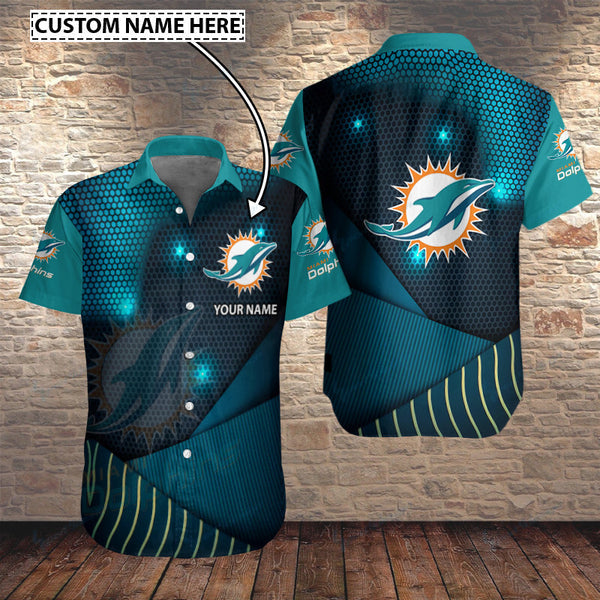 Miami Dolphins Personalized Baseball Jersey 025