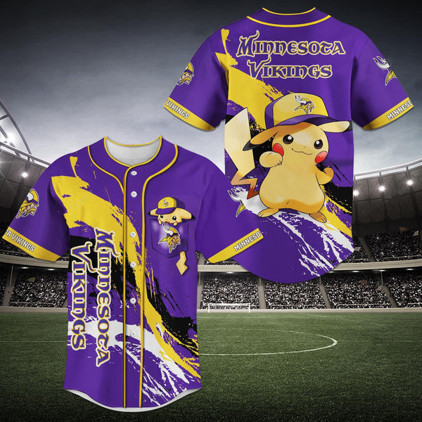 Minnesota Vikings Personalized Baseball Jersey 007