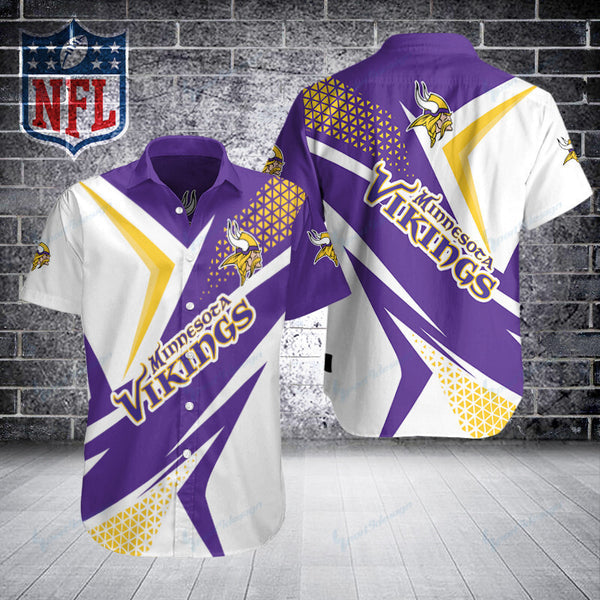 Minnesota Vikings 2 (1) Personalized Hawaiian Button down shirt