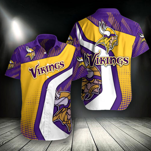 Minnesota Vikings 2 (18) Personalized Hawaiian Button down shirt