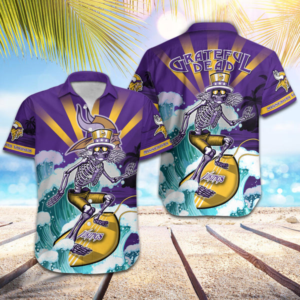 Minnesota Vikings 2 (34) Personalized Hawaiian Button down shirt