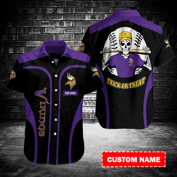 Minnesota Vikings 2 (32) Personalized Hawaiian Button down shirt