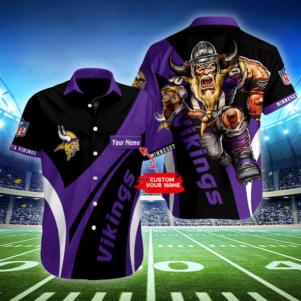 Minnesota Vikings 2 (29) Personalized Hawaiian Button down shirt