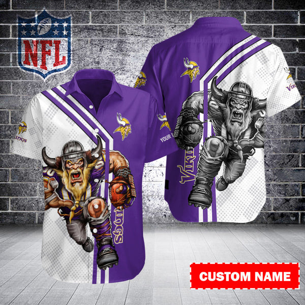 Minnesota Vikings 2 (44) Personalized Hawaiian Button down shirt