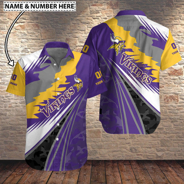 Minnesota Vikings 2 (41) Personalized Hawaiian Button down shirt