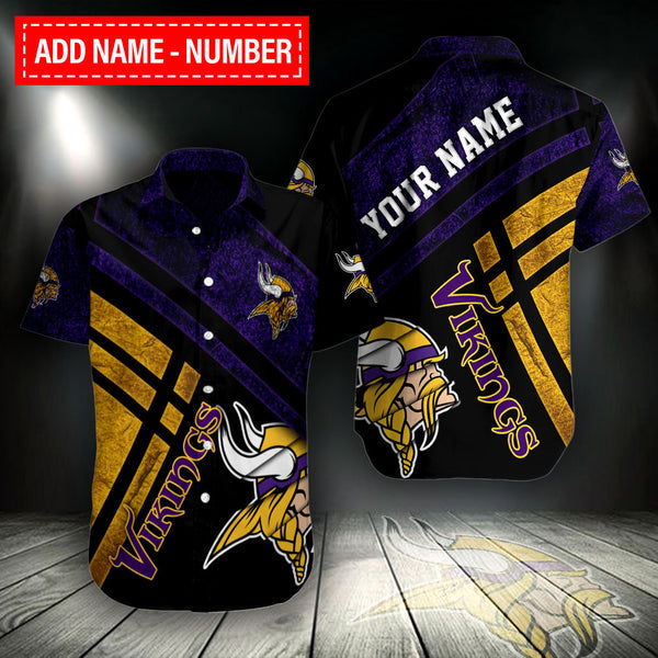 Minnesota Vikings 2 (42) Personalized Hawaiian Button down shirt