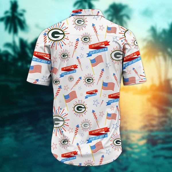 Green Bay Packers 2(81) Personalized Hawaiian Button down shirt