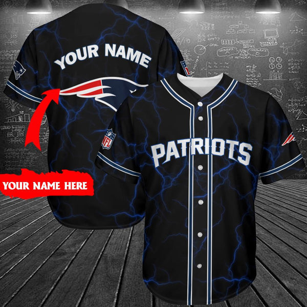 New England Patriots Personalized Baseball Jersey 015