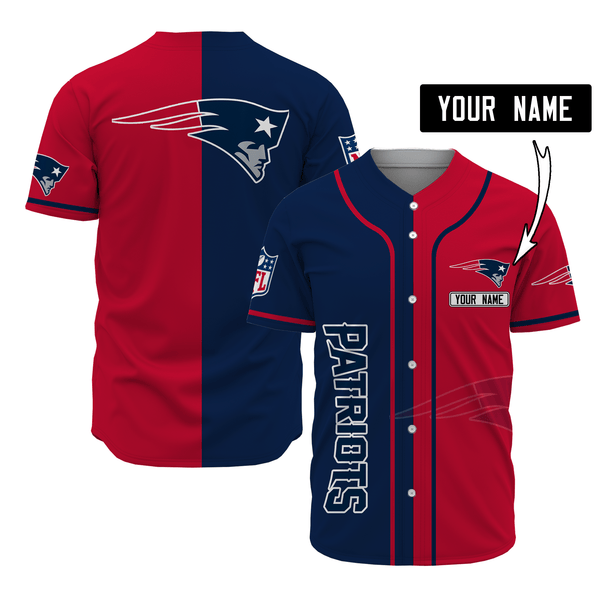 New England Patriots Personalized Baseball Jersey 014