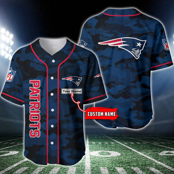 New England Patriots Personalized Baseball Jersey 033