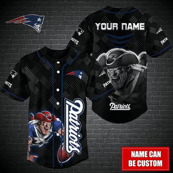 New England Patriots Personalized Baseball Jersey 031