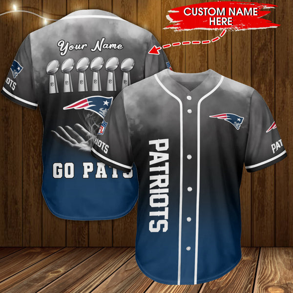 New England Patriots Personalized Baseball Jersey 029