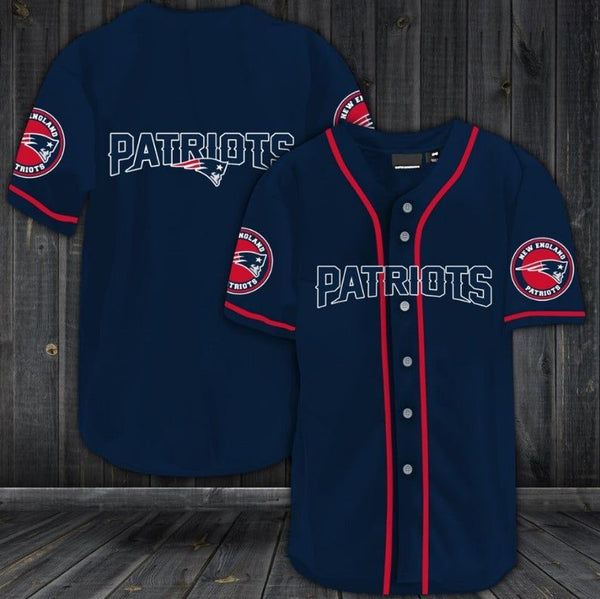 New England Patriots Personalized Baseball Jersey 037
