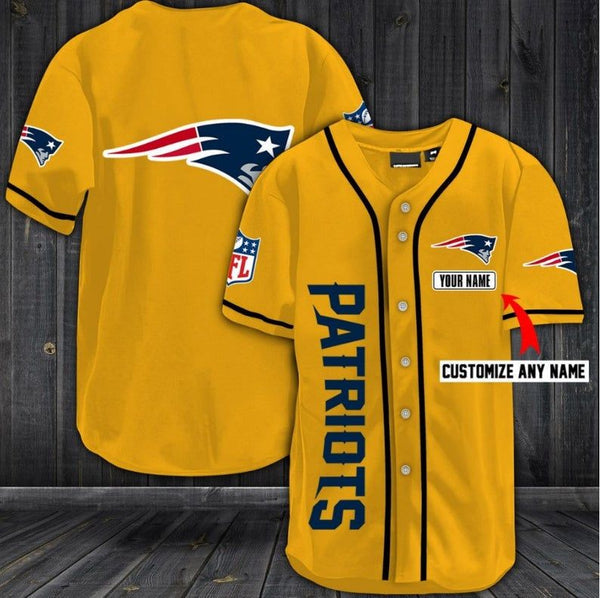 New England Patriots Personalized Baseball Jersey 025