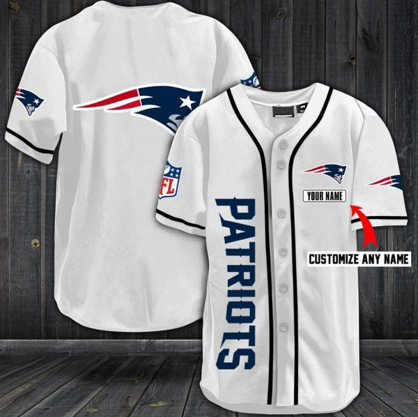 New England Patriots Personalized Baseball Jersey 025
