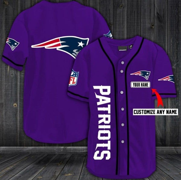 New England Patriots Personalized Baseball Jersey 025