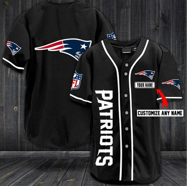 New England Patriots Personalized Baseball Jersey 025
