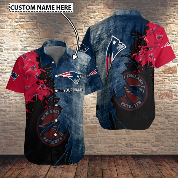 New England Patriots 2 (27) Personalized Hawaiian Button down shirt