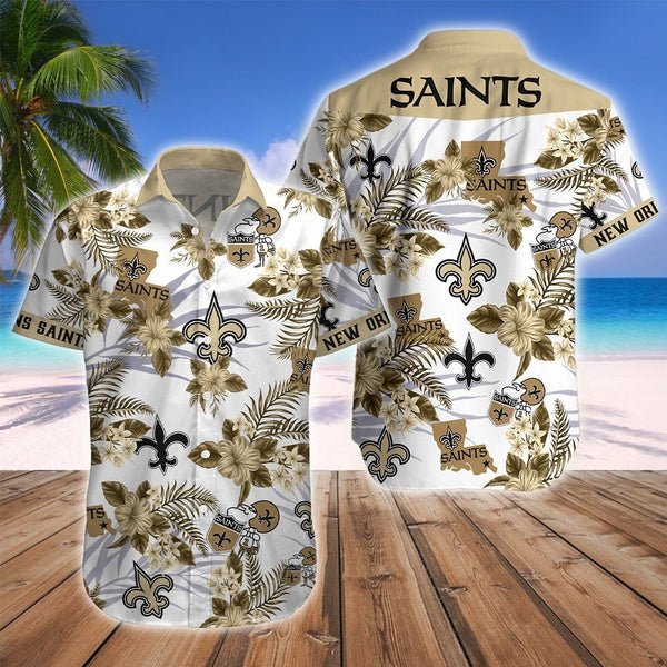 New Orleans Saints 2 (45) Personalized Hawaiian Button down shirt