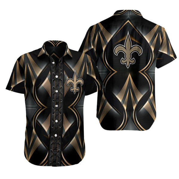 New Orleans Saints 2 (56) Personalized Hawaiian Button down shirt