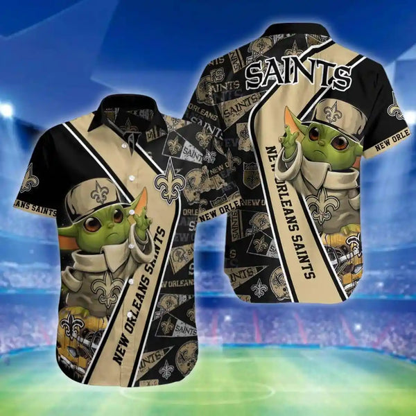 New Orleans Saints 2 (66) Personalized Hawaiian Button down shirt