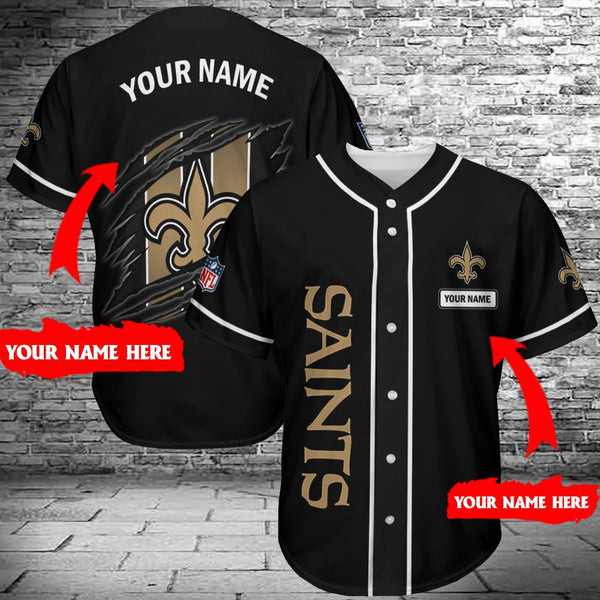New Orleans Saints Personalized Baseball Jersey 040