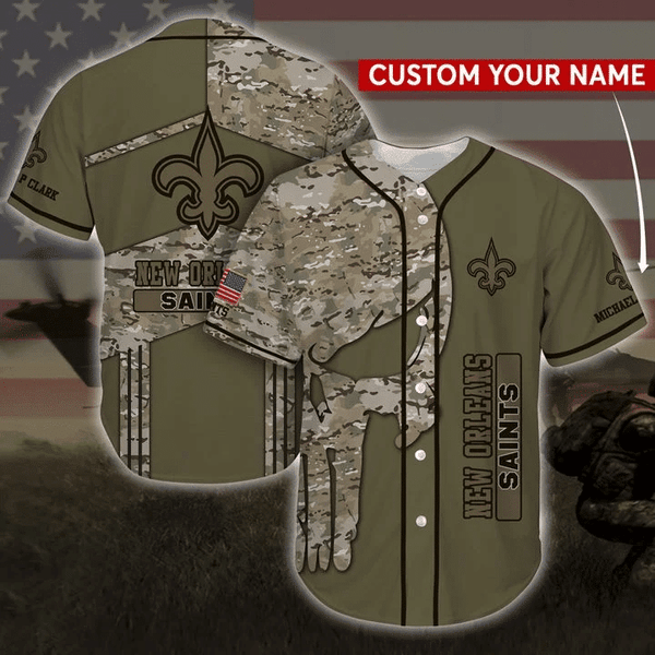 New Orleans Saints Personalized Baseball Jersey 032