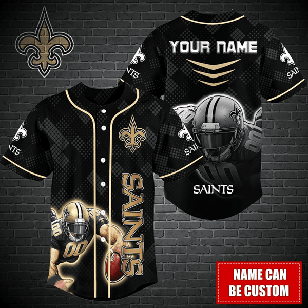 New Orleans Saints Personalized Baseball Jersey 044