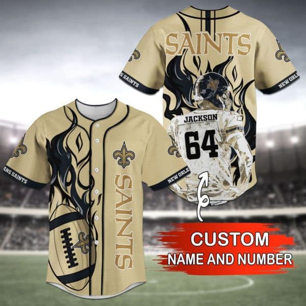 New Orleans Saints Personalized Baseball Jersey 036