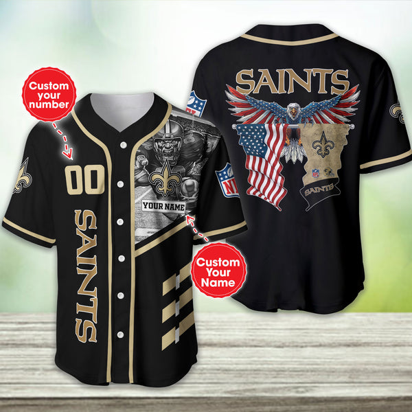 New Orleans Saints Personalized Baseball Jersey 052