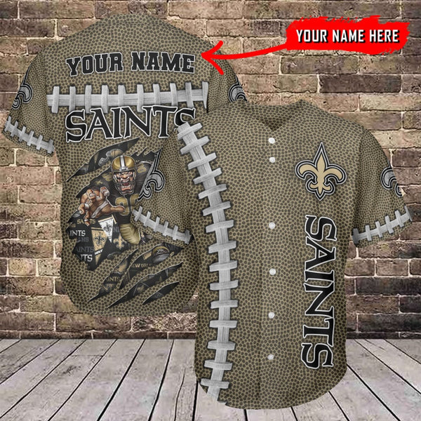 New Orleans Saints Personalized Baseball Jersey 046