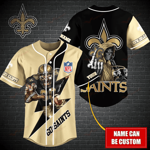 New Orleans Saints Personalized Baseball Jersey 045