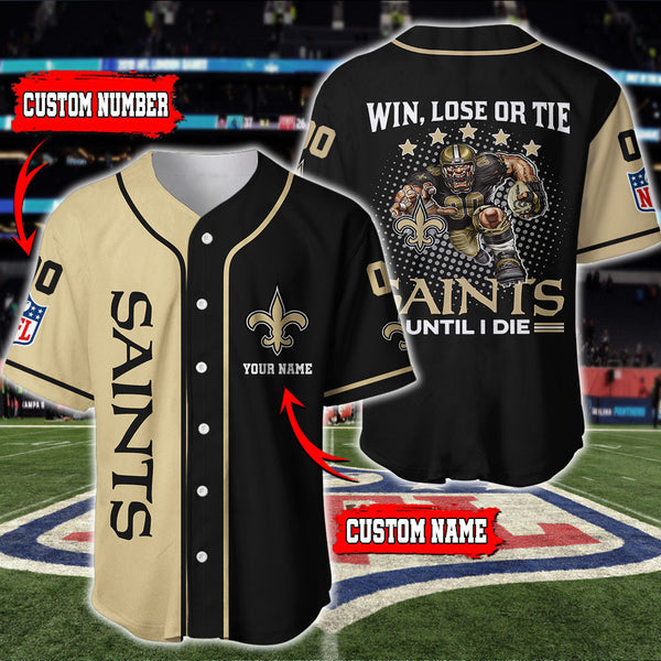 New Orleans Saints Personalized Baseball Jersey 049