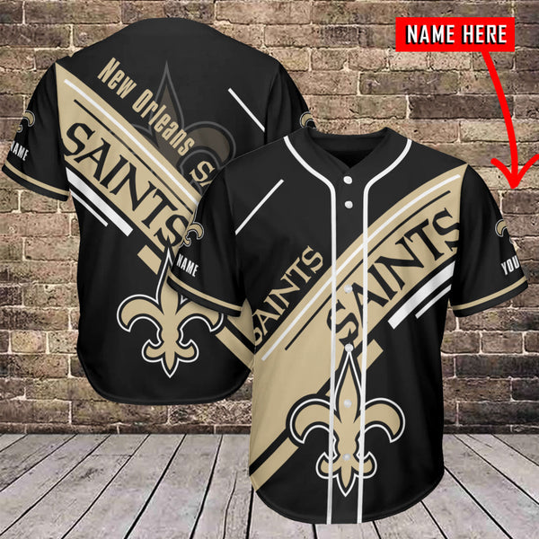 New Orleans Saints Personalized Baseball Jersey 048