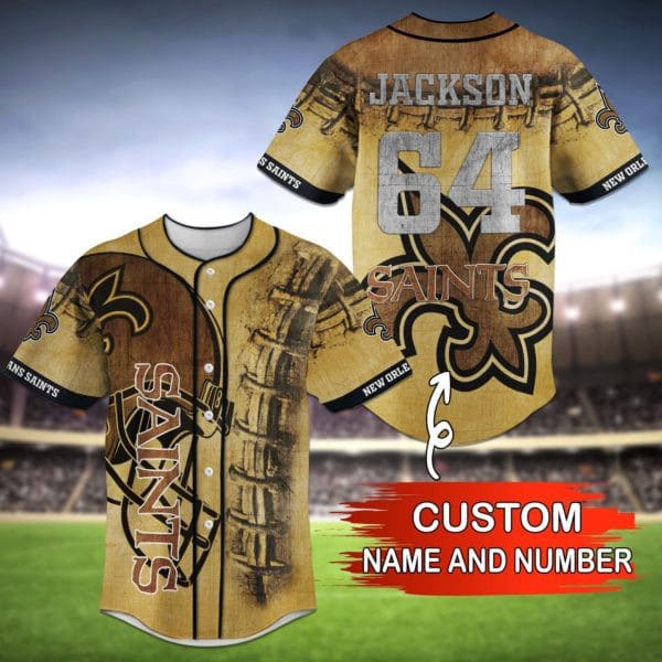 New Orleans Saints Personalized Baseball Jersey 034