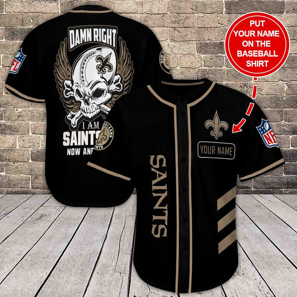 New Orleans Saints Personalized Baseball Jersey 057