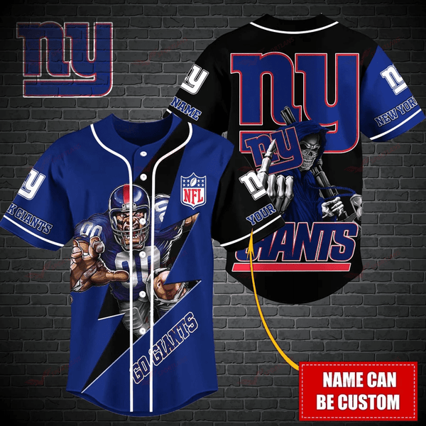 New York Giants Personalized Baseball Jersey 025
