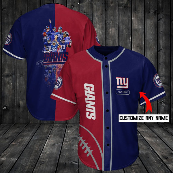 New York Giants Personalized Baseball Jersey 033