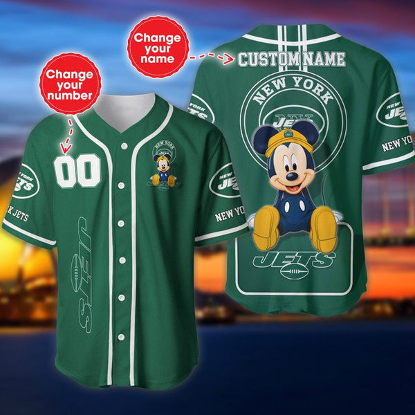 New York Jets Personalized Baseball Jersey 016