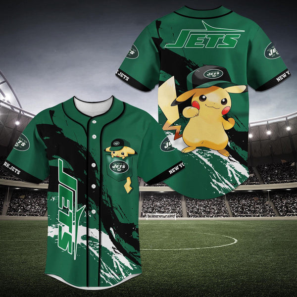 New York Jets Personalized Baseball Jersey 015