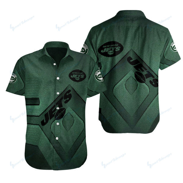 New York Jets 2 (10) Personalized Hawaiian Button down shirt