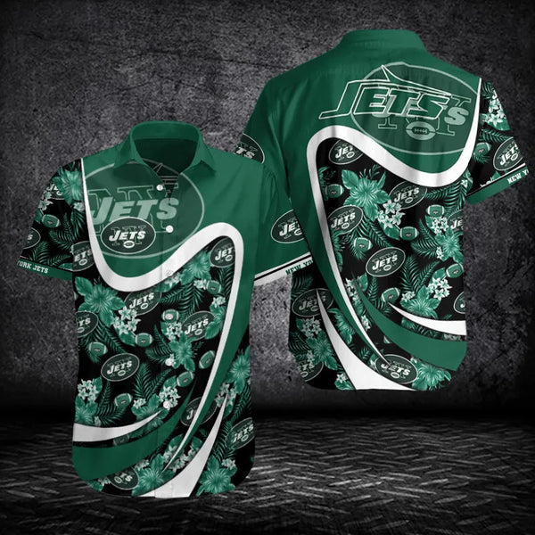 New York Jets 2 (15) Personalized Hawaiian Button down shirt