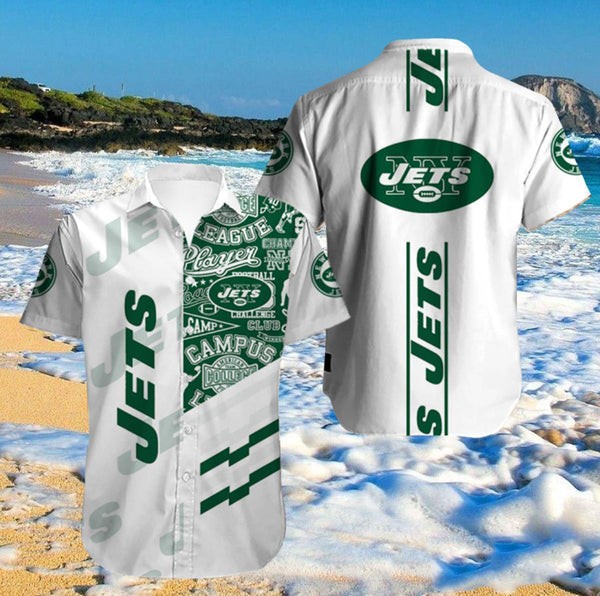 New York Jets 2 (19) Personalized Hawaiian Button down shirt