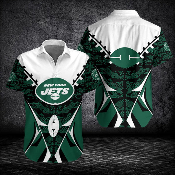 New York Jets 2 (16) Personalized Hawaiian Button down shirt