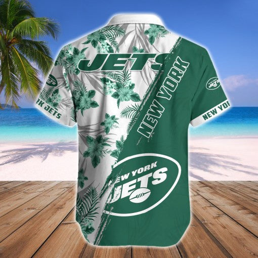New York Jets 2 (20) Personalized Hawaiian Button down shirt