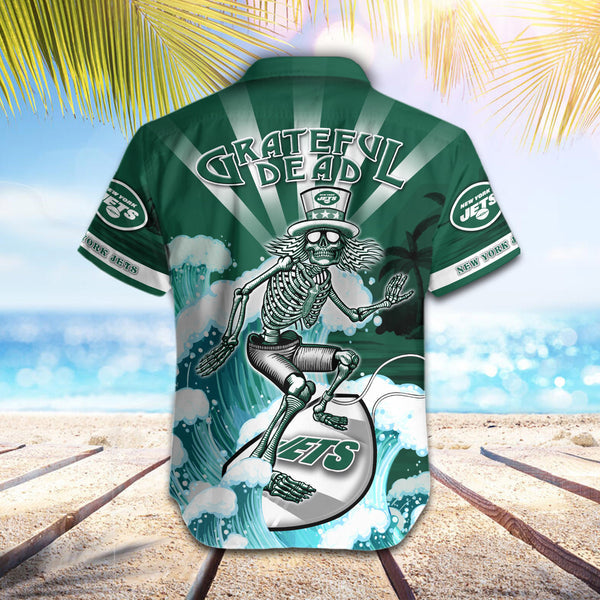 New York Jets 2 (13) Personalized Hawaiian Button down shirt