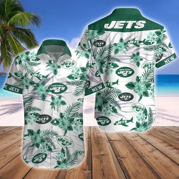 New York Jets 2 (14) Personalized Hawaiian Button down shirt